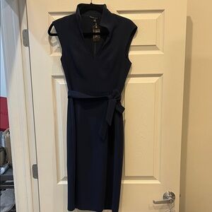 Black Halo Midnight Blue Midi Dress
